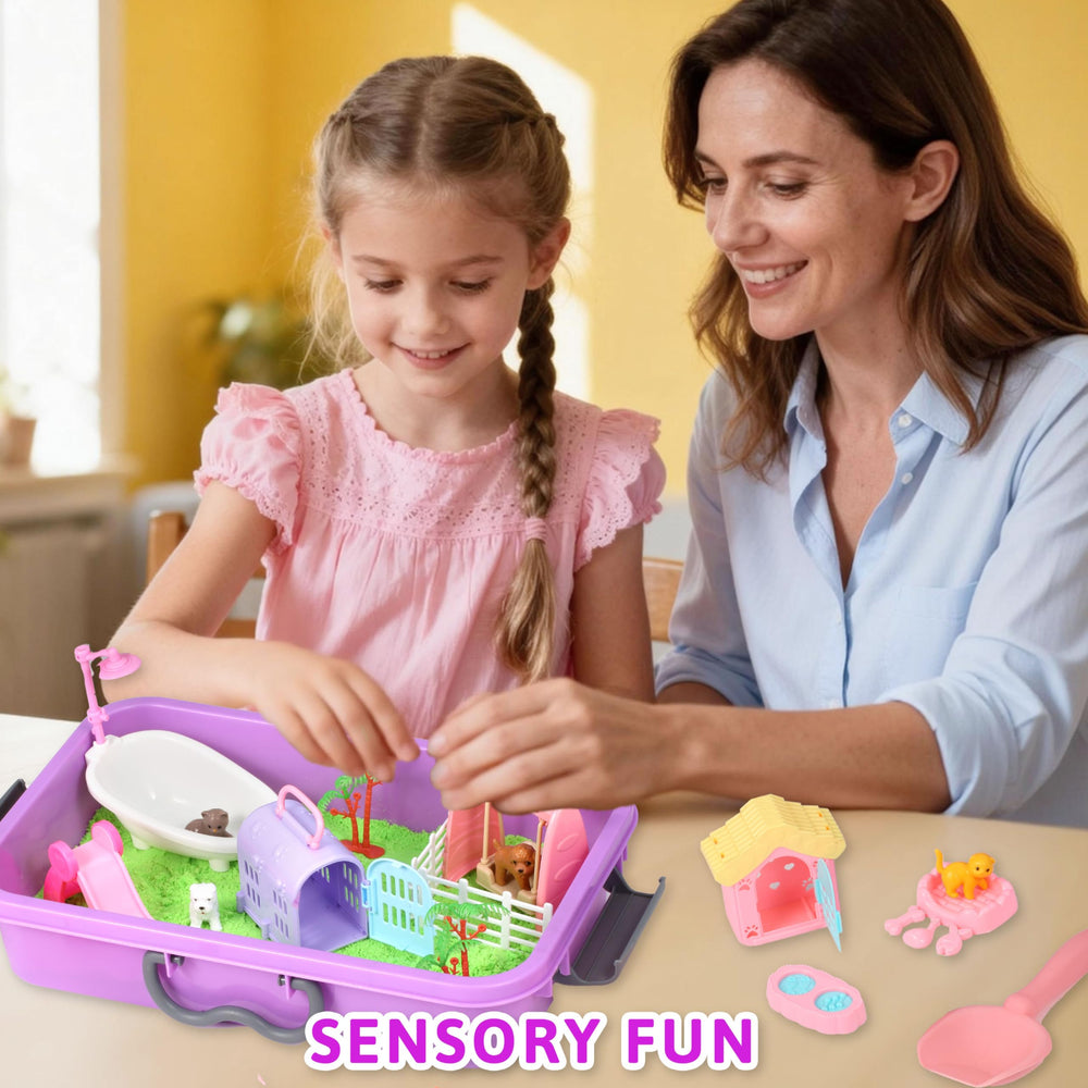 Carolart sensory play set with slide and swing boosts creative interaction