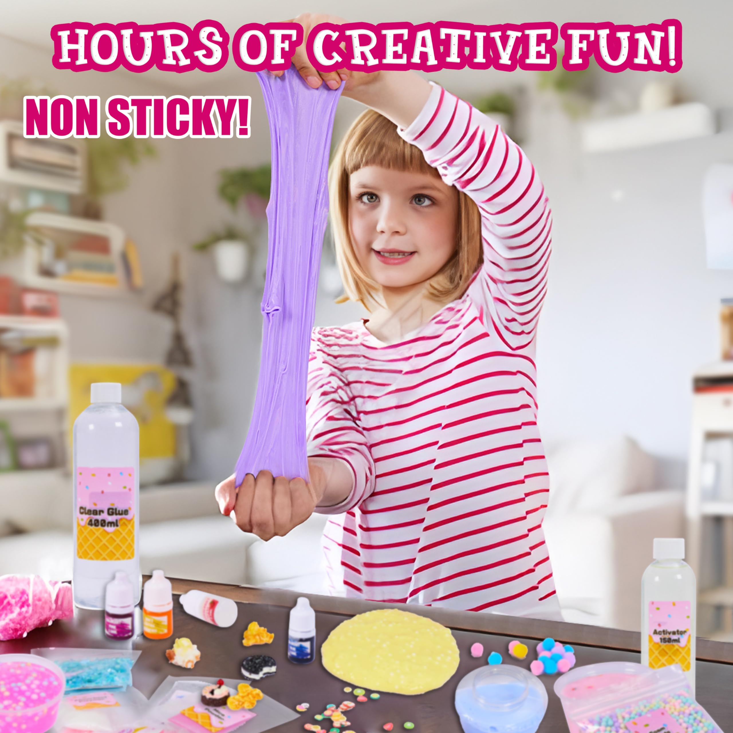 Carolart Unicorn Slime Kit birthday favors ready for party activities.