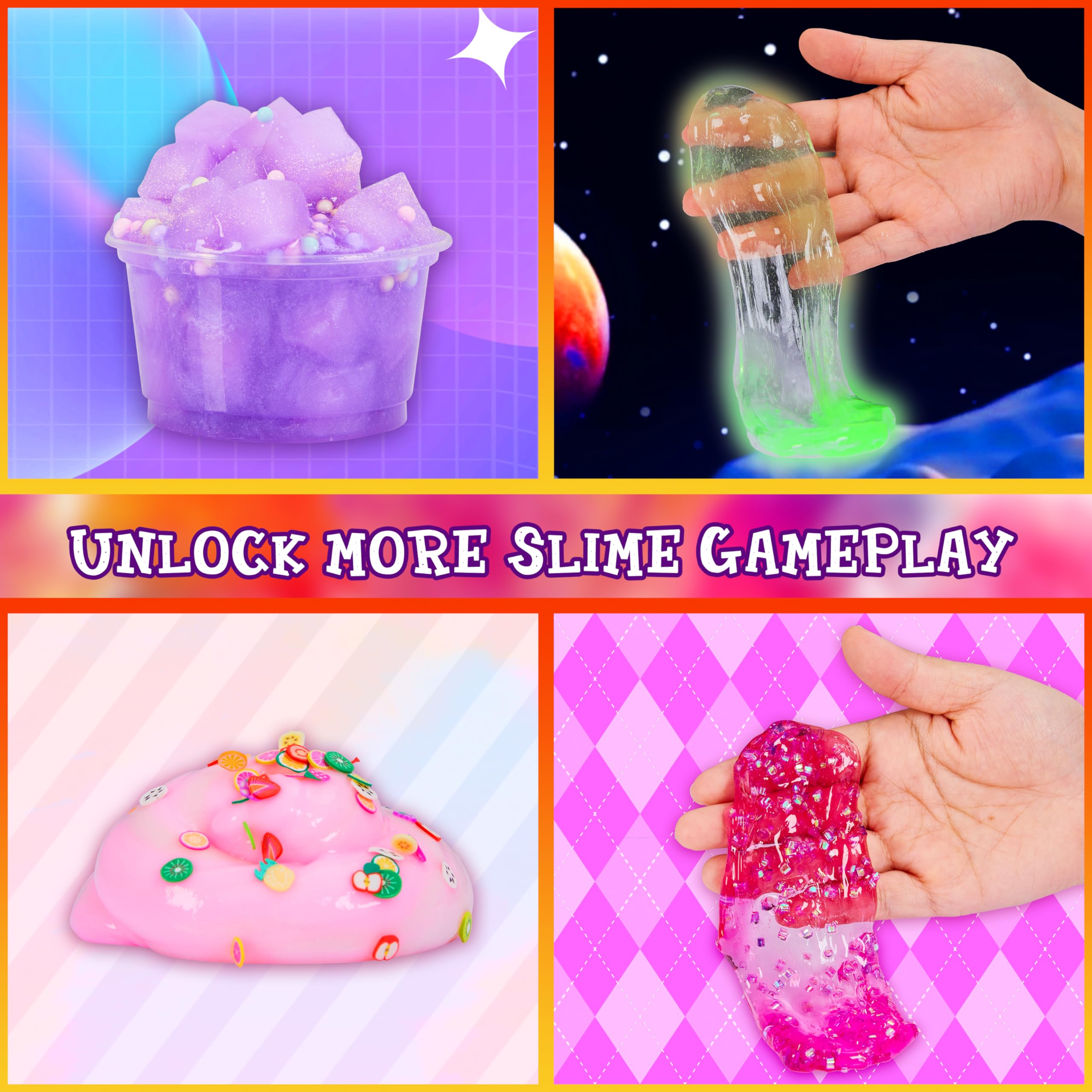 Carolart Unicorn Slime Kit charms assortment for customizing slime finishes.