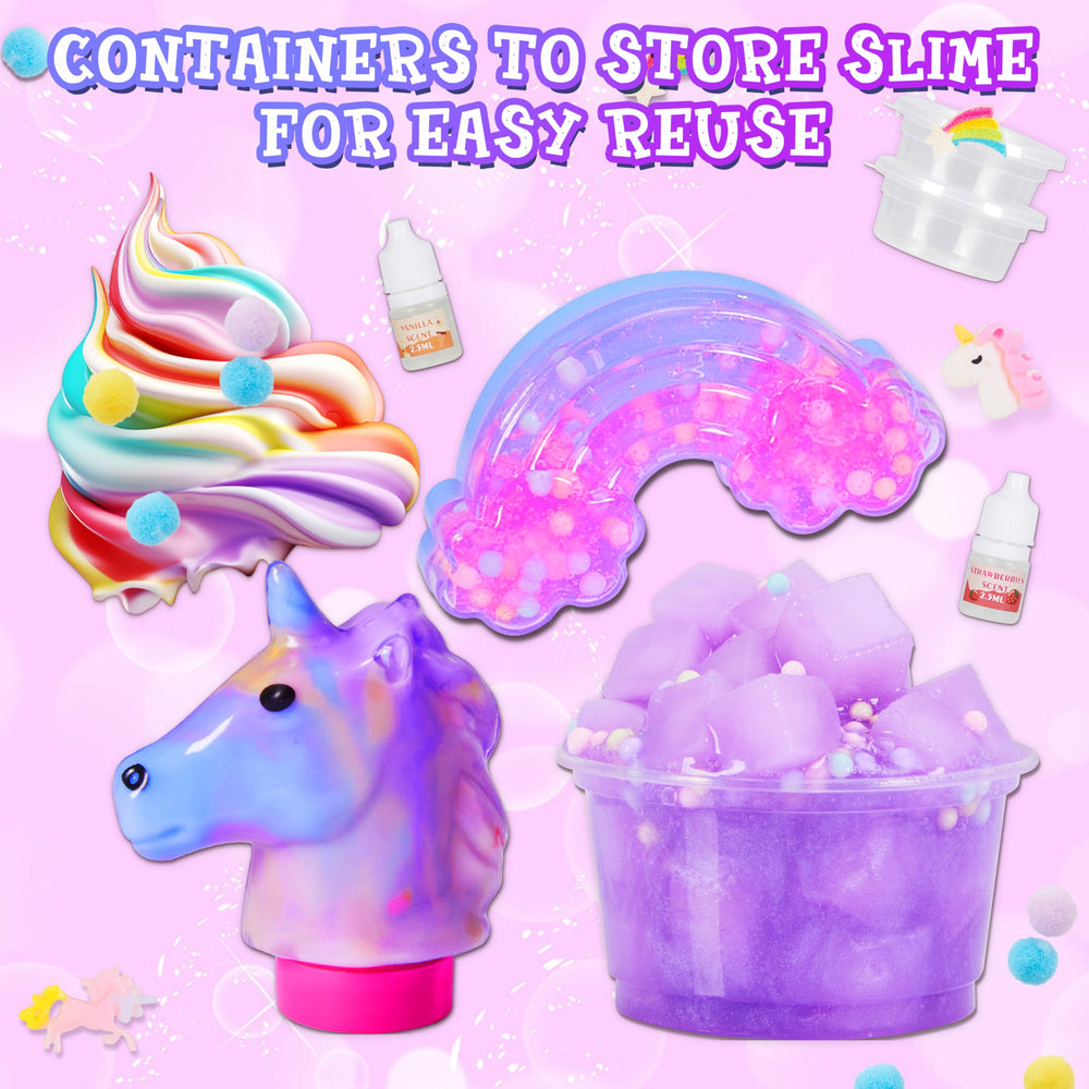 Carolart Unicorn Slime Kit home setup image for easy at-home crafting.