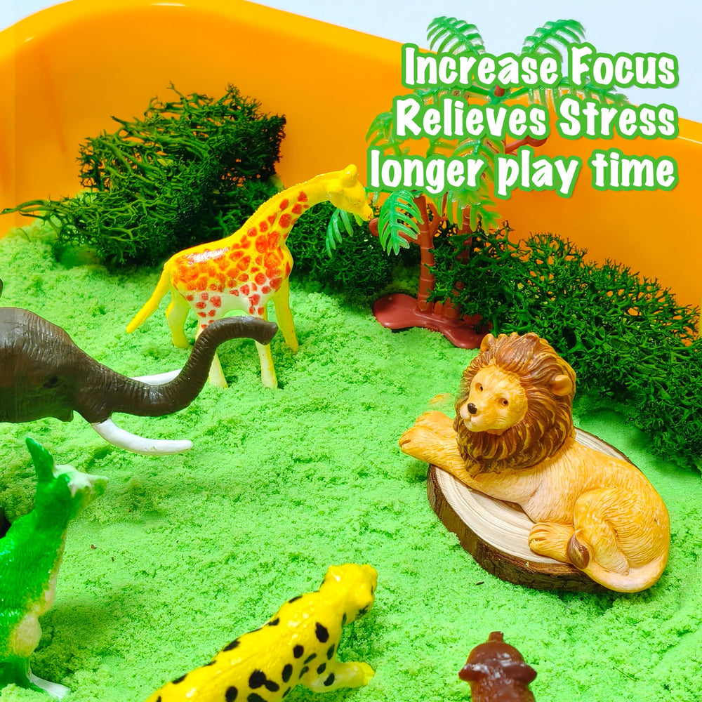 Carolart Zoo Animal Figurines arranged for role-play and language development