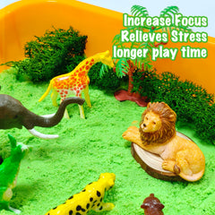 Carolart Zoo Animal Figurines arranged for role-play and language development