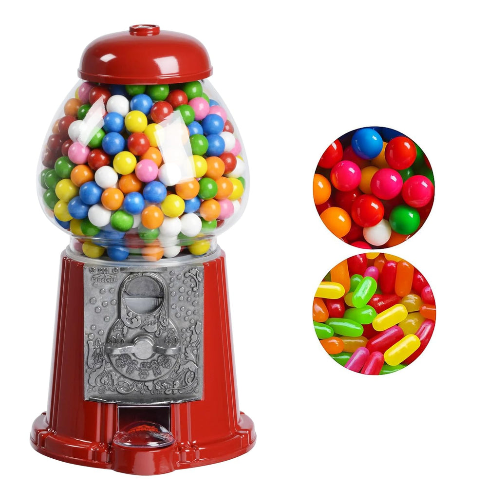 Carousel gumball bank front view — classic arcade style and 12-inch height