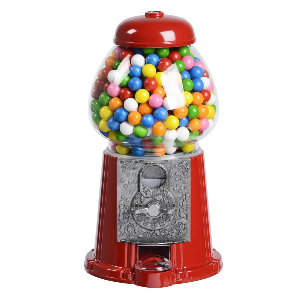 Carousel gumball bank red finish adds retro flair