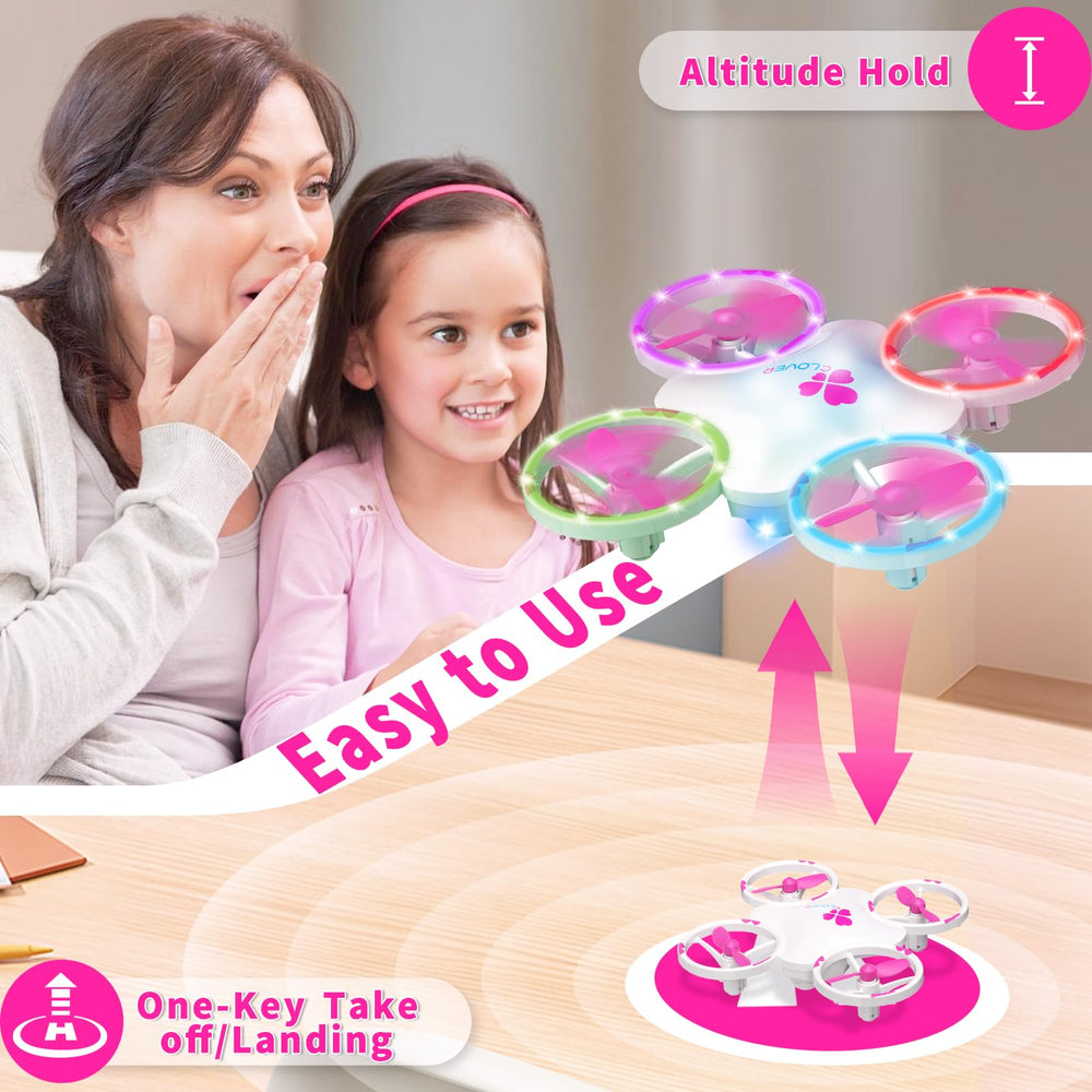 Carox Lucky Clover Mini Drone demonstrates altitude hold for steady indoor flights.
