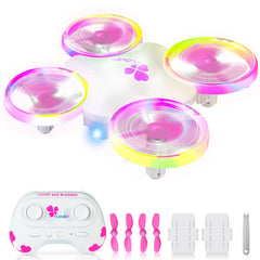 Carox Lucky Clover Mini Drone shows one-button takeoff for easy beginner flights.