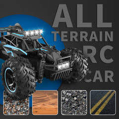 Carox off-road monster truck with LED roof lights for night-time adventures.