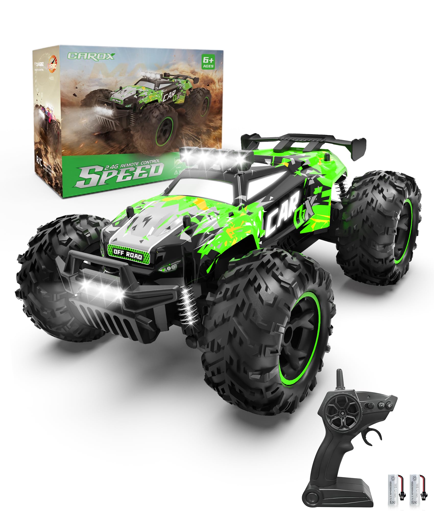 Carox remote control car 2.4GHz for precise outdoor driving.