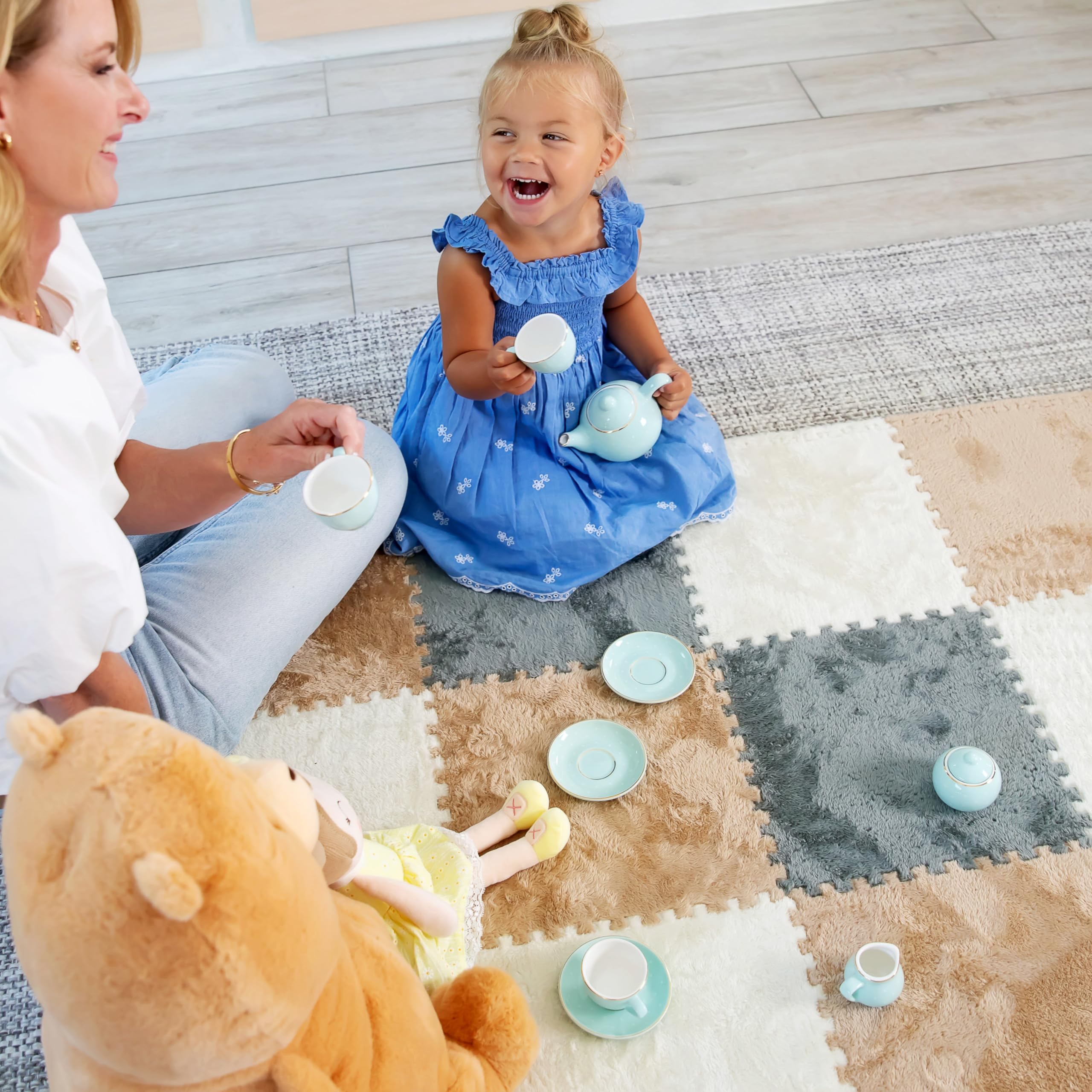 CARPETBOX non-slip texture helps keep mats in place during play