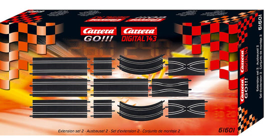 Carrera 61601 Extension Set 2 13.46 inch straight expands the track.