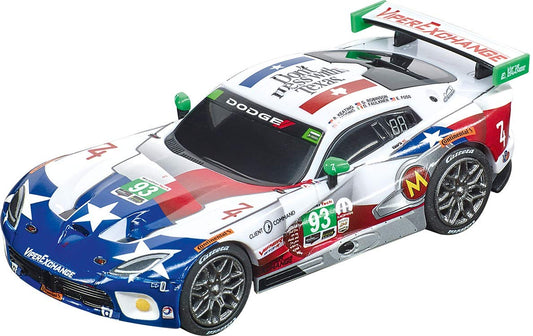Carrera 64160 2015 SRT Viper Ben Keating slot car on GO!!! tracks, precise racing action.