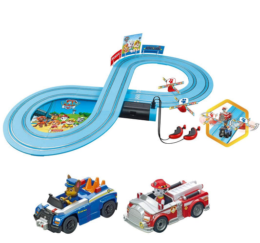 Carrera First Paw Patrol track for kids with bright colors and beginner racing.