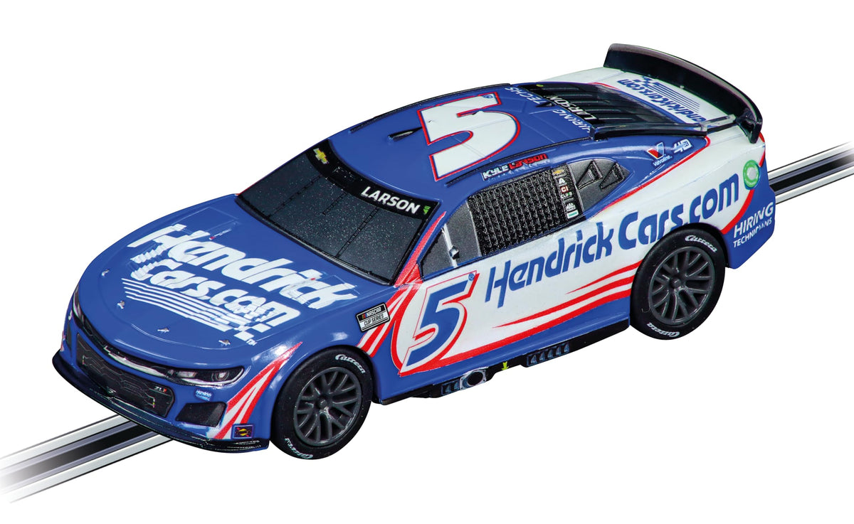 Carrera GO NASCAR Hendrick Camaro Next Gen ZL1 No.5 Kyle Larson, side view, optimized for quick cornering