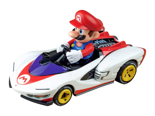 Carrera P-Wing Mario 1:43 slot car in red, white, blue for fast, precise racing on GO!!! tracks.