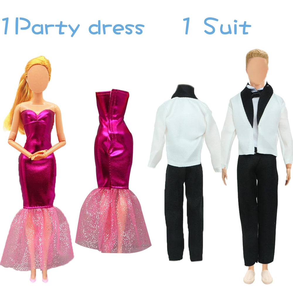 Carreuty girls' outfits set for 11.5-inch dolls, fosters creative dress-up and storytelling.