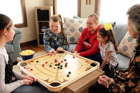 Carrom Board Game Set with 44 pieces for ready-to-play family sessions