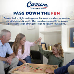 Carrom Board Game Set includes enhanced corner nets for smoother gameplay