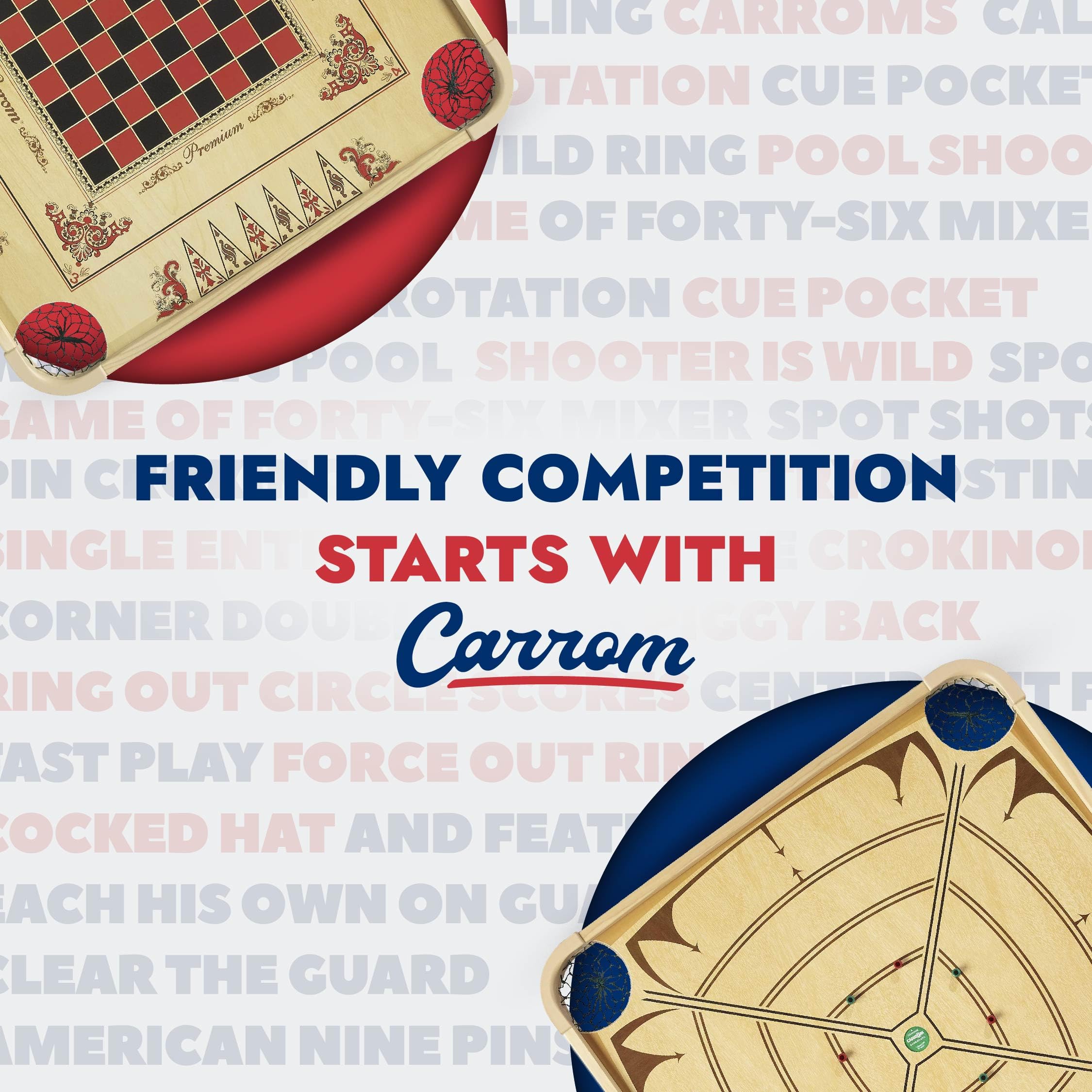 Carrom Board Game Set supports family game nights with 85+ options