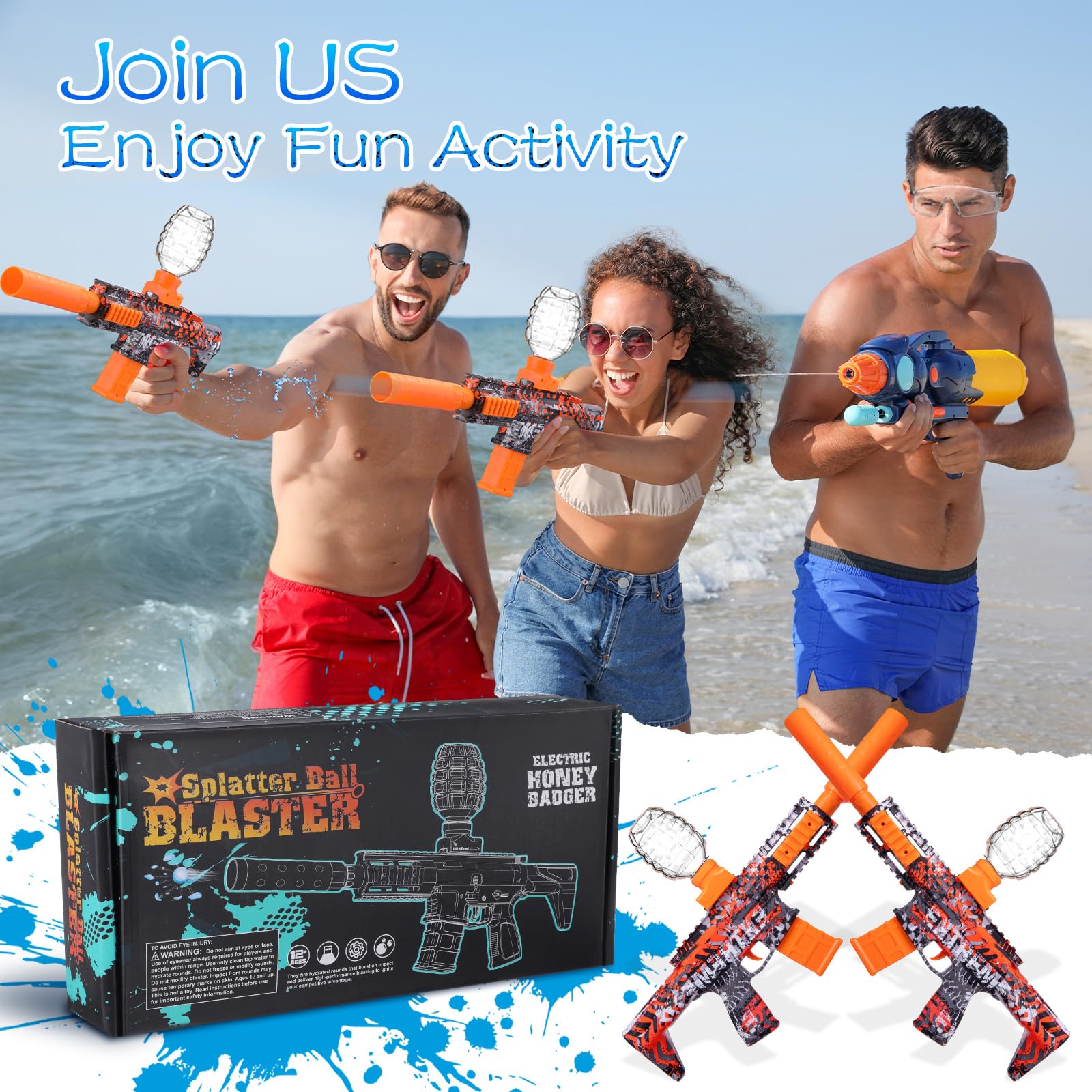 Carrtan Splatter Blaster ready for two-player outdoor play