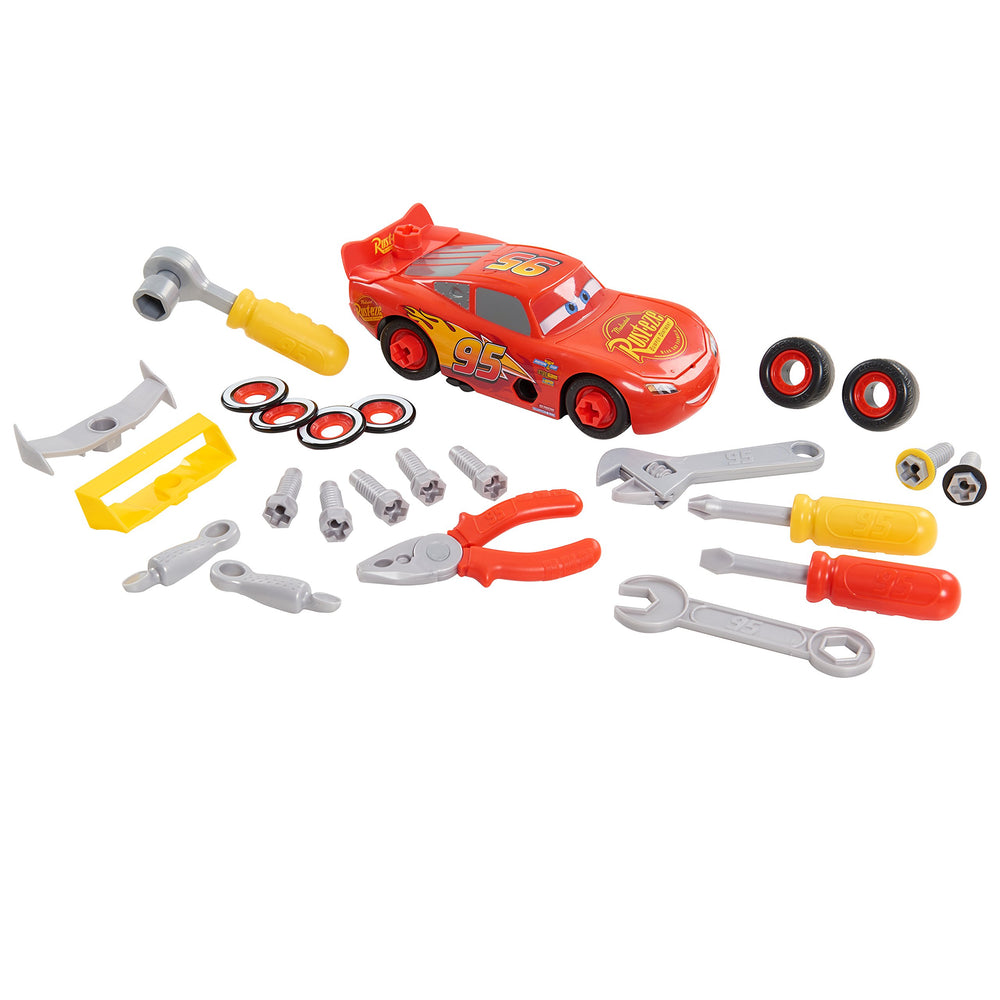 Cars 3 Transforming McQueen Tool Kit, tools-set supports hands-on play and learning.