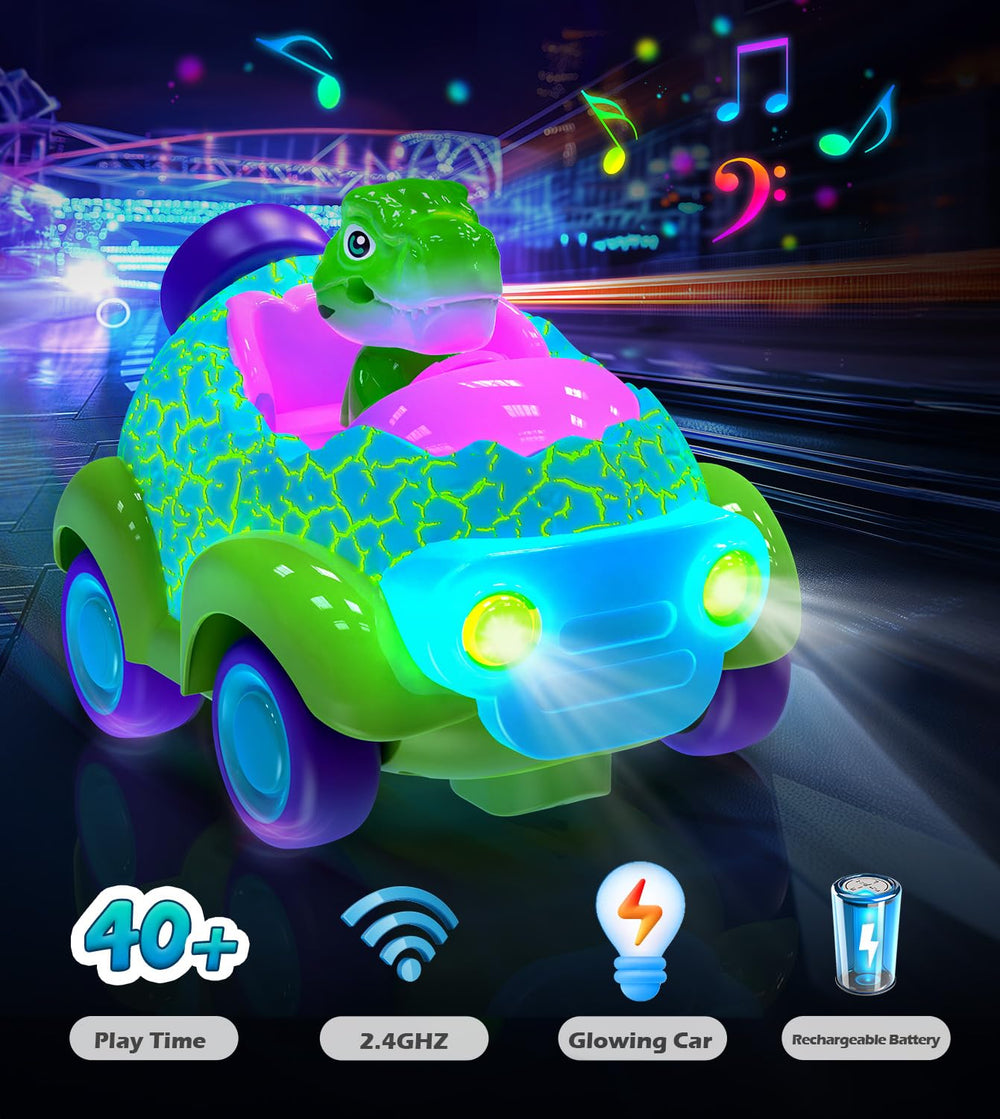 Carsky two 2.4 GHz remotes prevent cross-control interference during play.