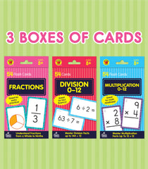 Carson Dellosa multiplication cards close-up showing clear numerals