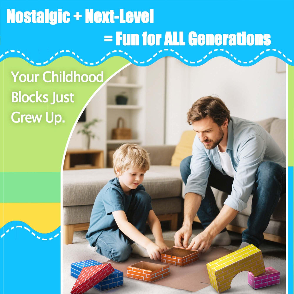 Cartboatoy blocks are lightweight yet durable for everyday kid-safe building.