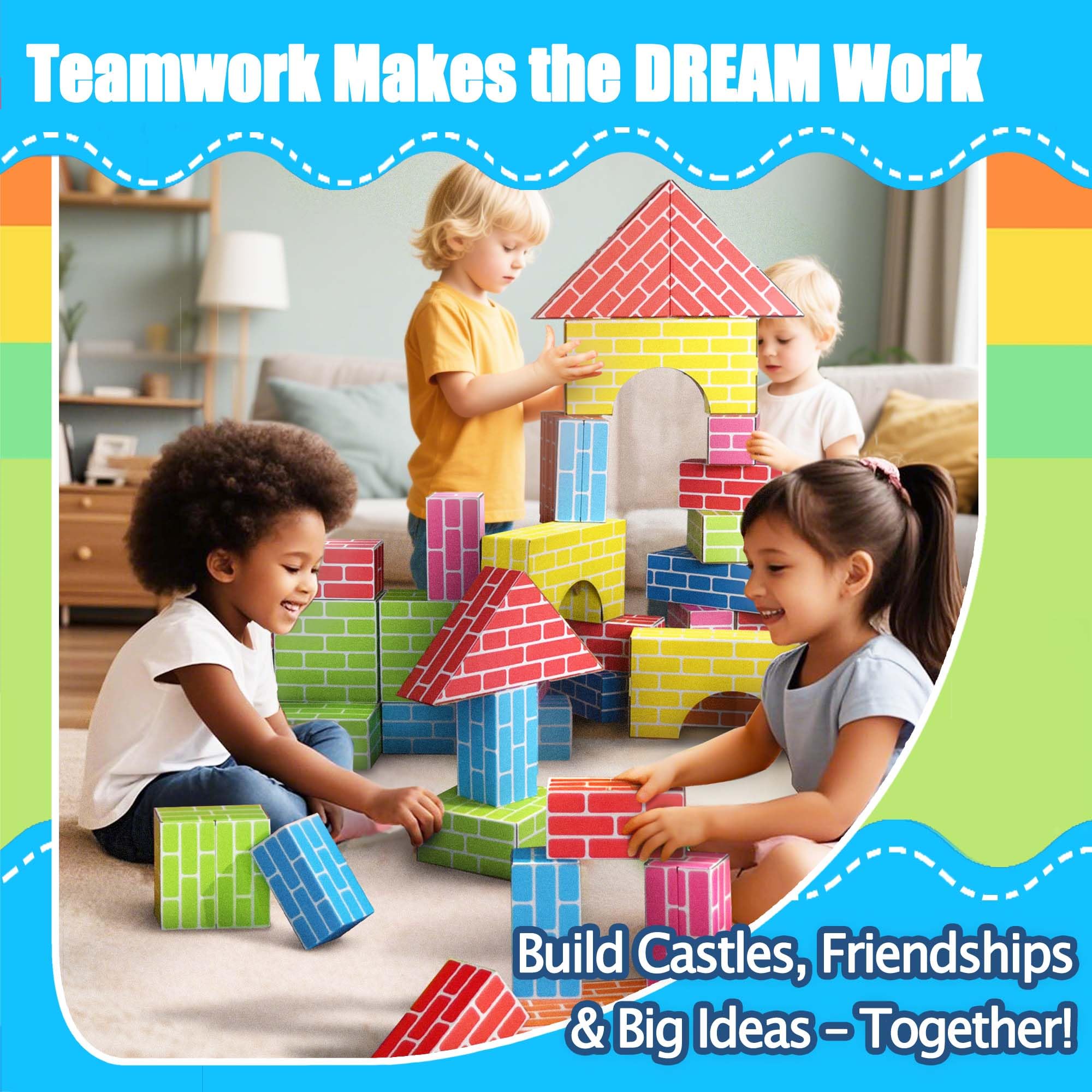 Cartboatoy blocks spark imaginative play and spatial thinking during creative sessions.