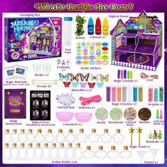 Cartell magical-house-display showcasing DIY potions in a sparkling pretend world.