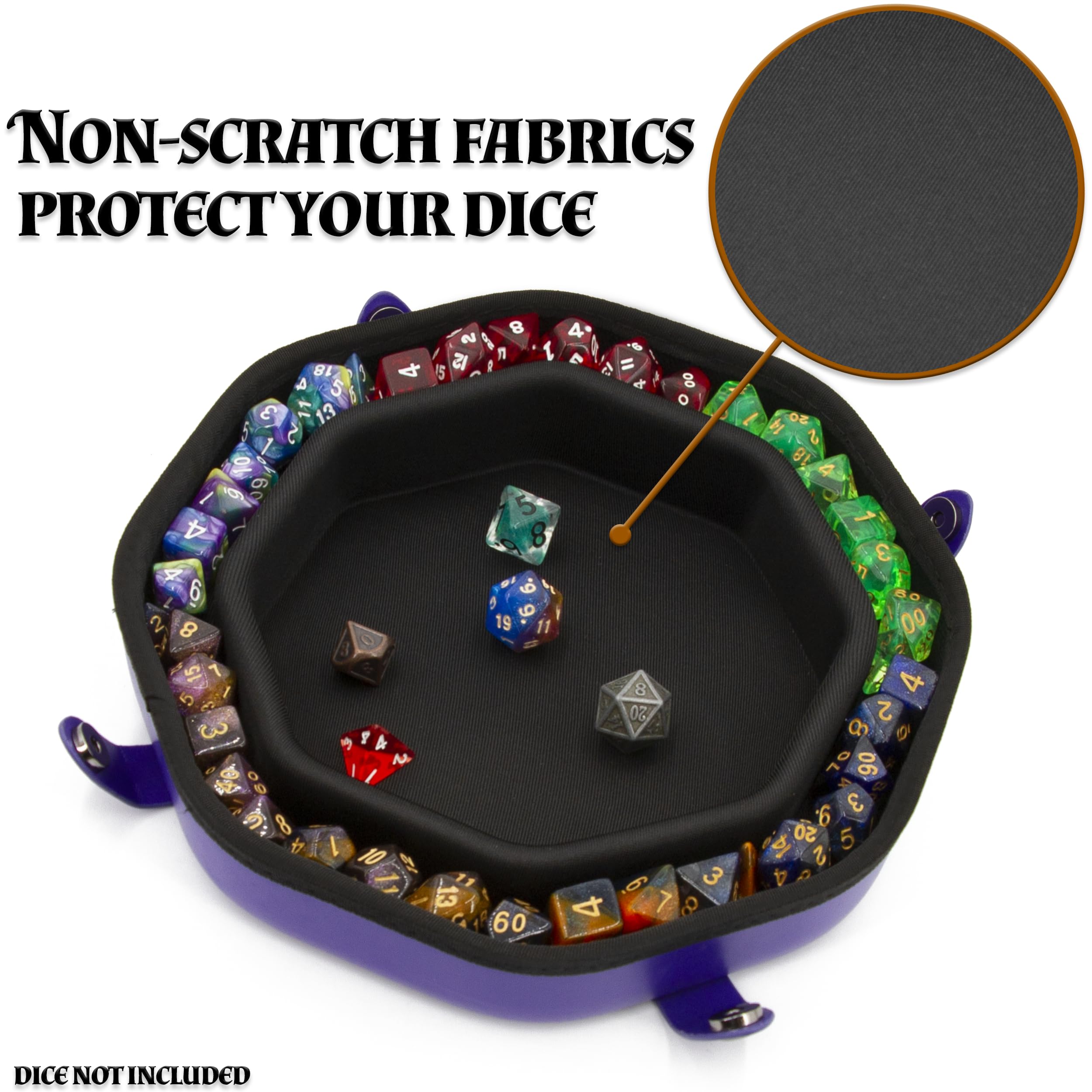 CASEMATIX Dice Tray holds 115 dice, great for large games.