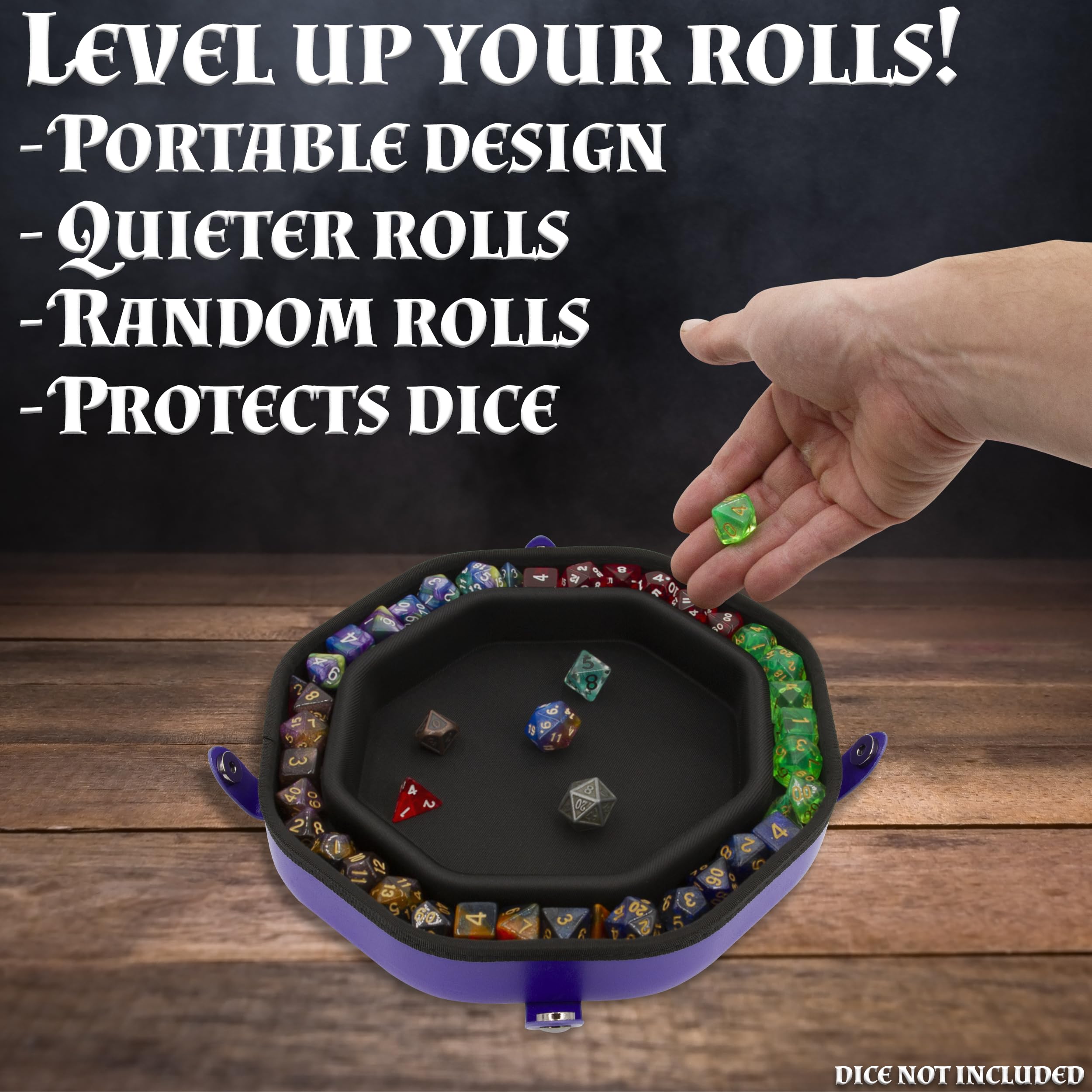 CASEMATIX Dice Tray dimensions 10x10x2, compact yet roomy.
