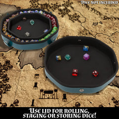 CASEMATIX lid used as portable dice tray for larger table sessions