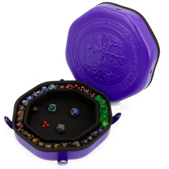 CASEMATIX Dice Tray with lid closed, secure travel storage.