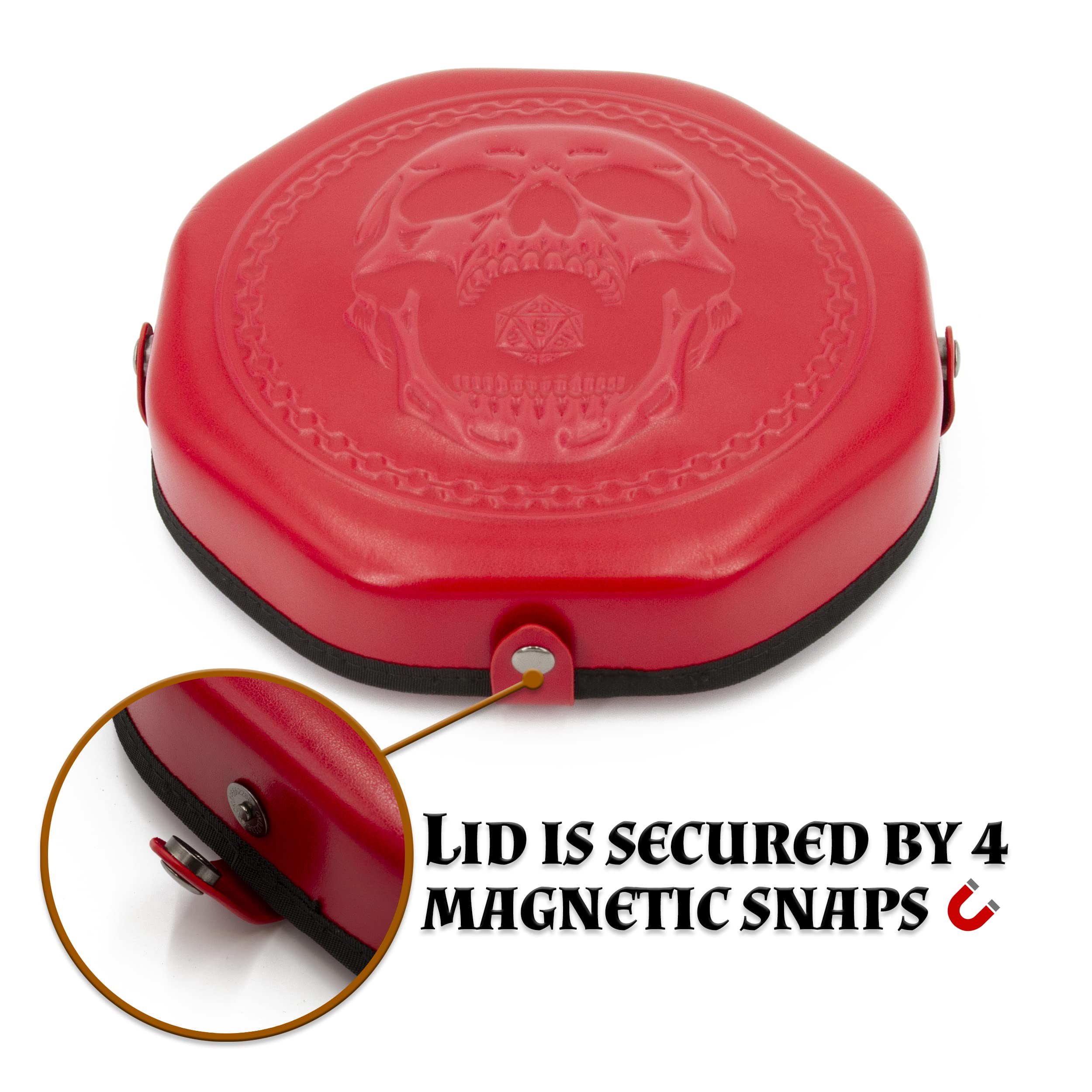 CASEMATIX rolling arena measures 6.5 inches across for standard RPG dice.