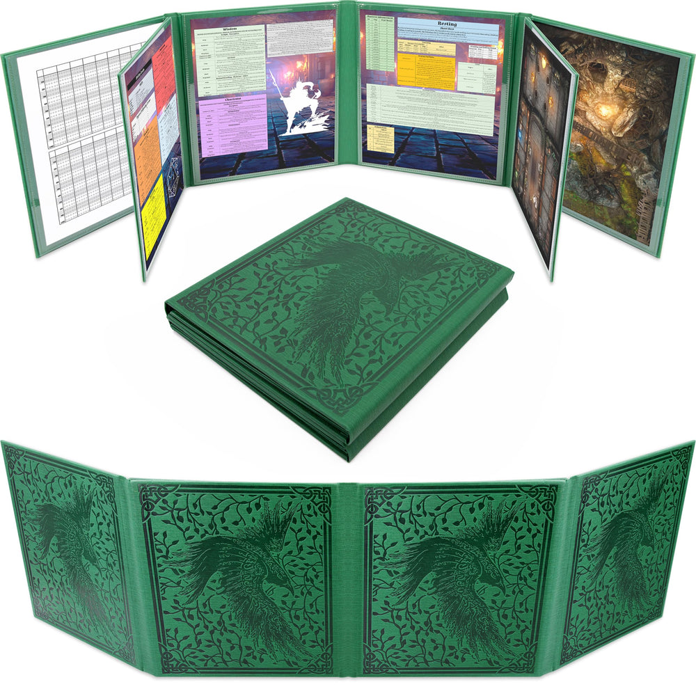 CASEMATIX DM Screen eight-panel deluxe for TTRPGs, privacy and organization.