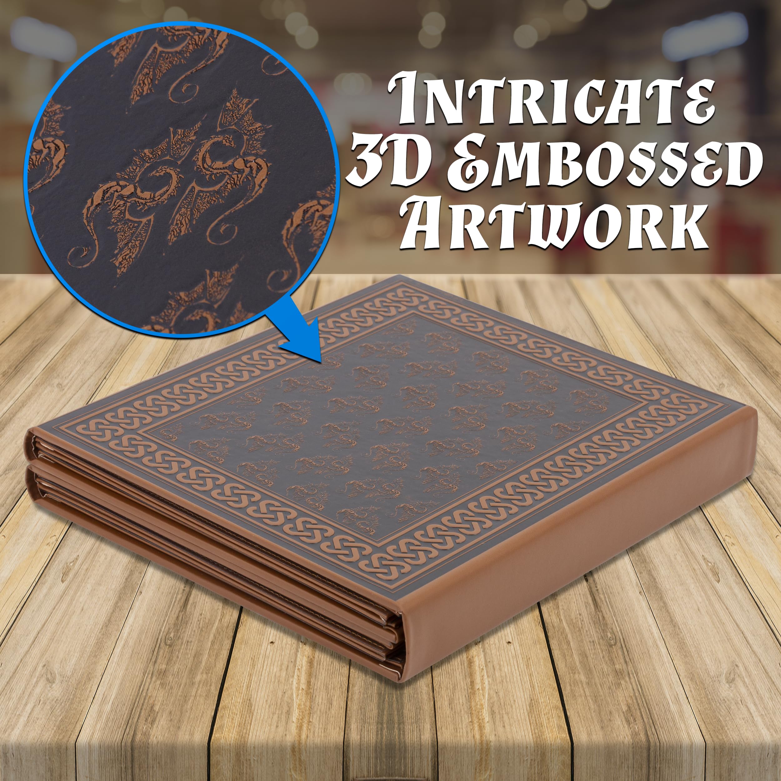CASEMATIX DM Screen US Letter fit accommodates standard game materials.