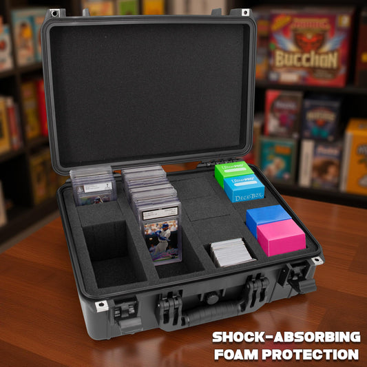 CASEMATIX Graded Card Case Pro Edition side view for easy transport