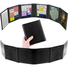 Casematix miniature DM screen with six panels in faux leather for organized, private sessions.