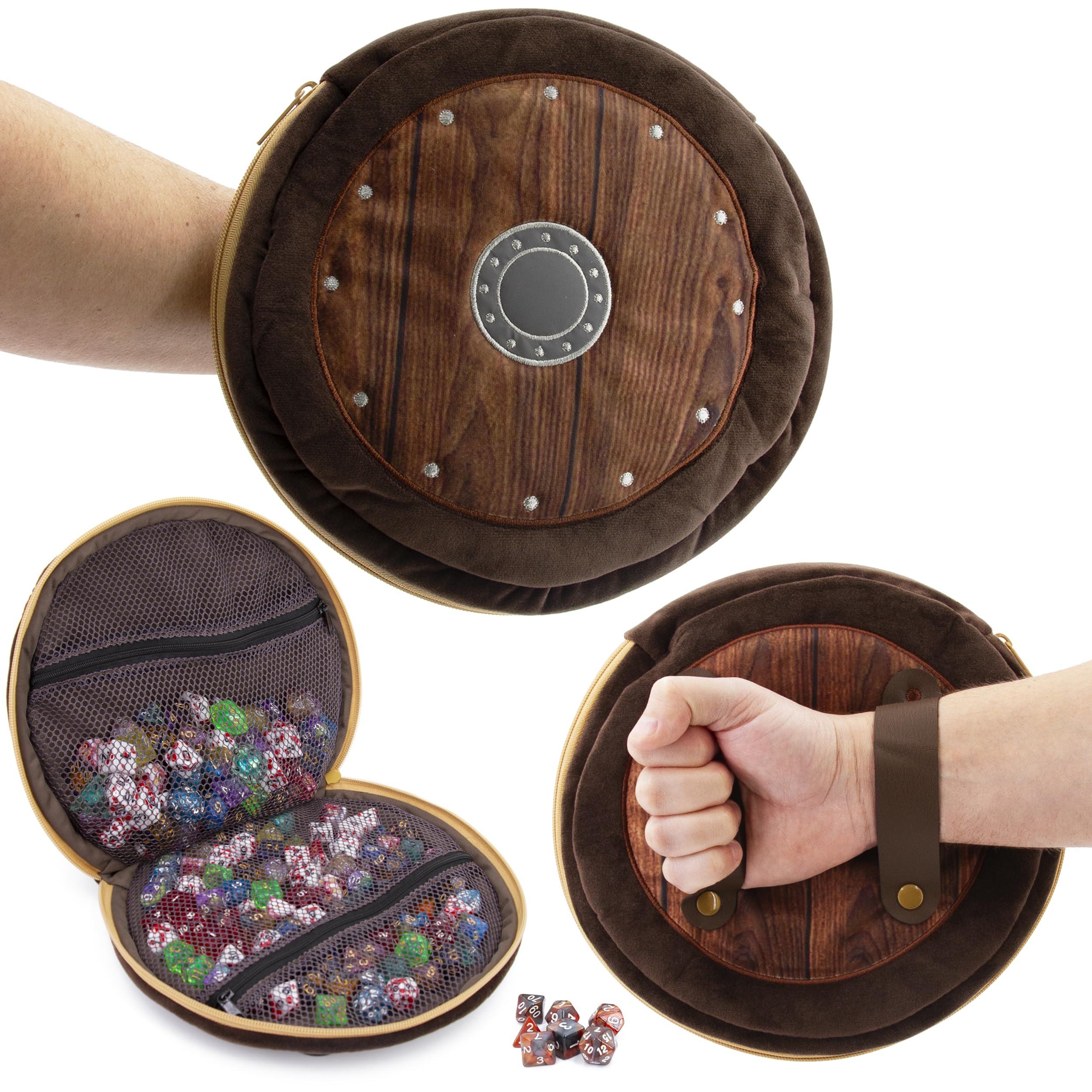 CASEMATIX wearable dice shield case holds 300 dice for easy travel