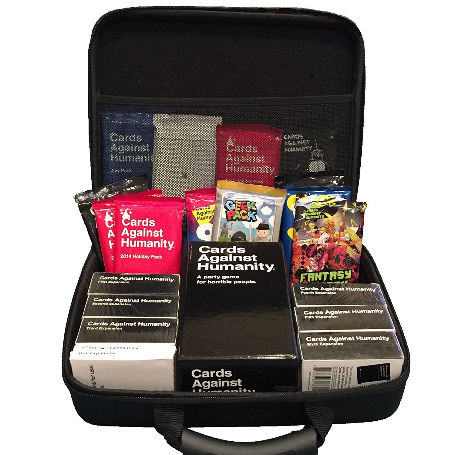 CaseStache mesh pocket holds extra cards or instructions for quick access.