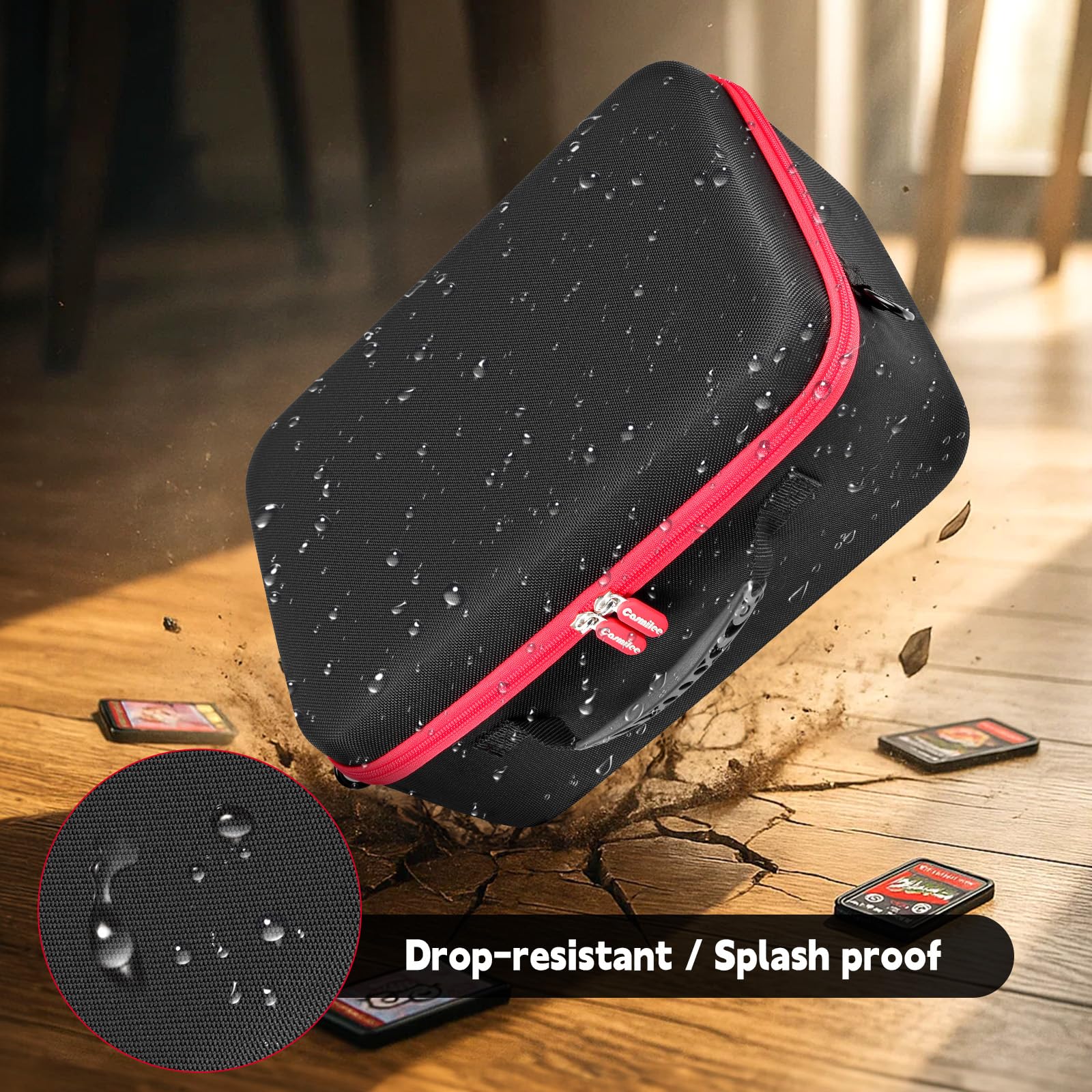 casmilee built-in mesh pouch stores dice and tokens for gameplay
