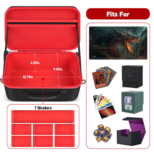 casmilee deck box interior dividers organize small boxes and loose cards