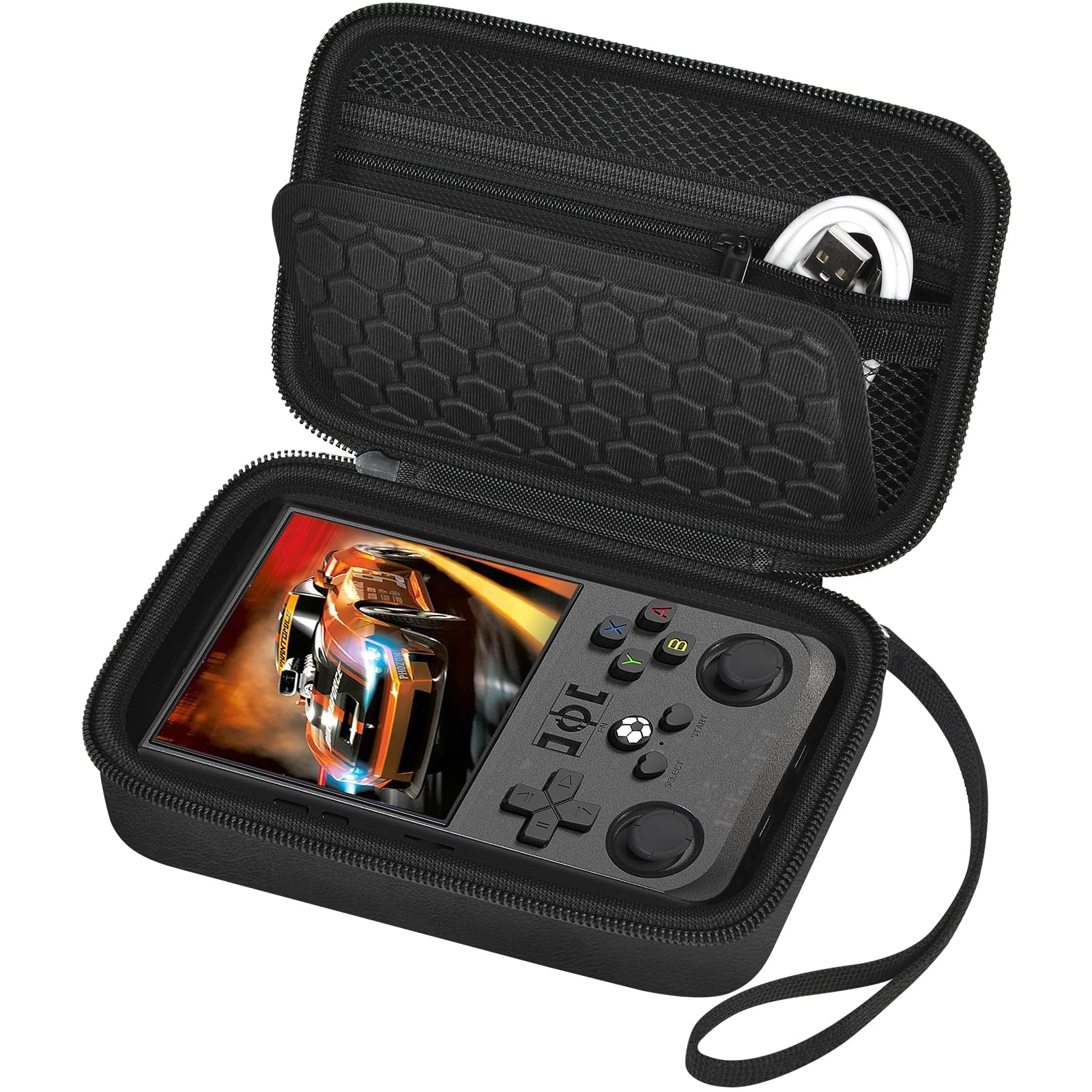 casmilee R36MAX case inside fixed tray keeps your console secure during transport