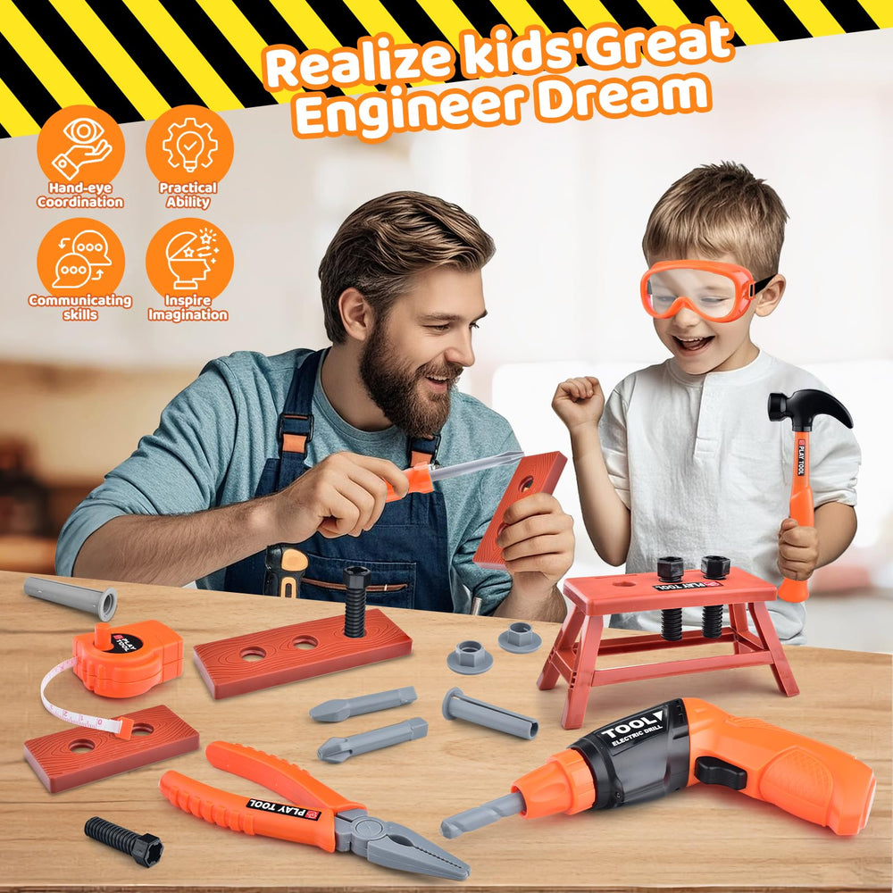 CASRRA 2-in-1 power drill with sounds for realistic, engaging pretend projects