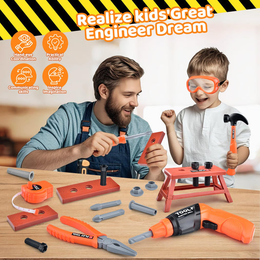 CASRRA 2-in-1 power drill with sounds for realistic, engaging pretend projects