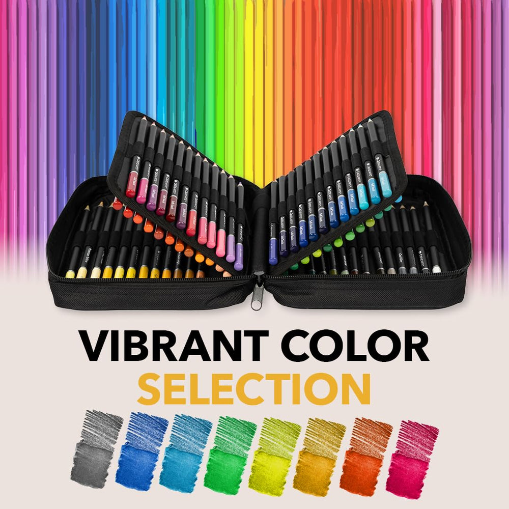 Castle Art Supplies watercolor pencils used with water to blend and create painterly transitions.