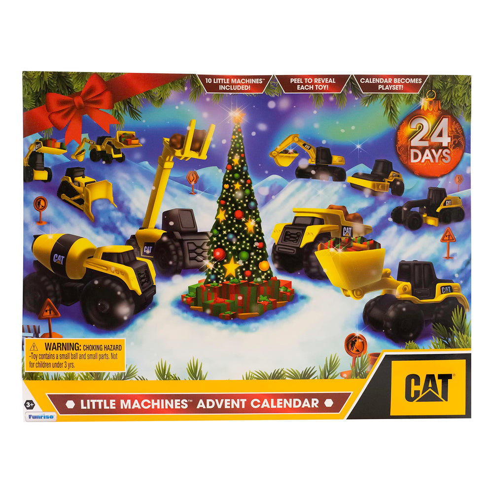 CAT Advent Calendar play space panel becomes a creative construction zone after unboxing.