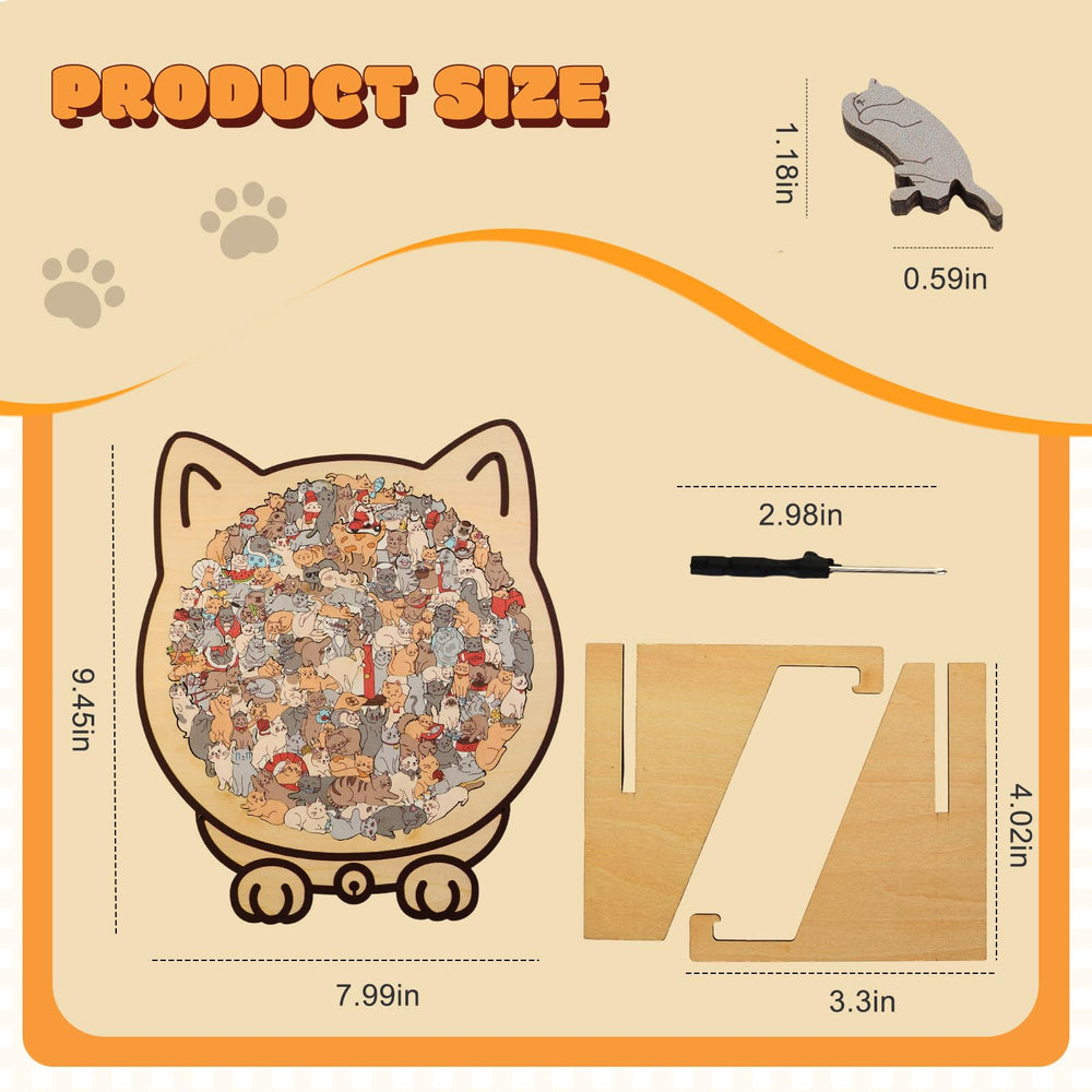 Gift-ready cat puzzle for cat lovers and puzzle enthusiasts.