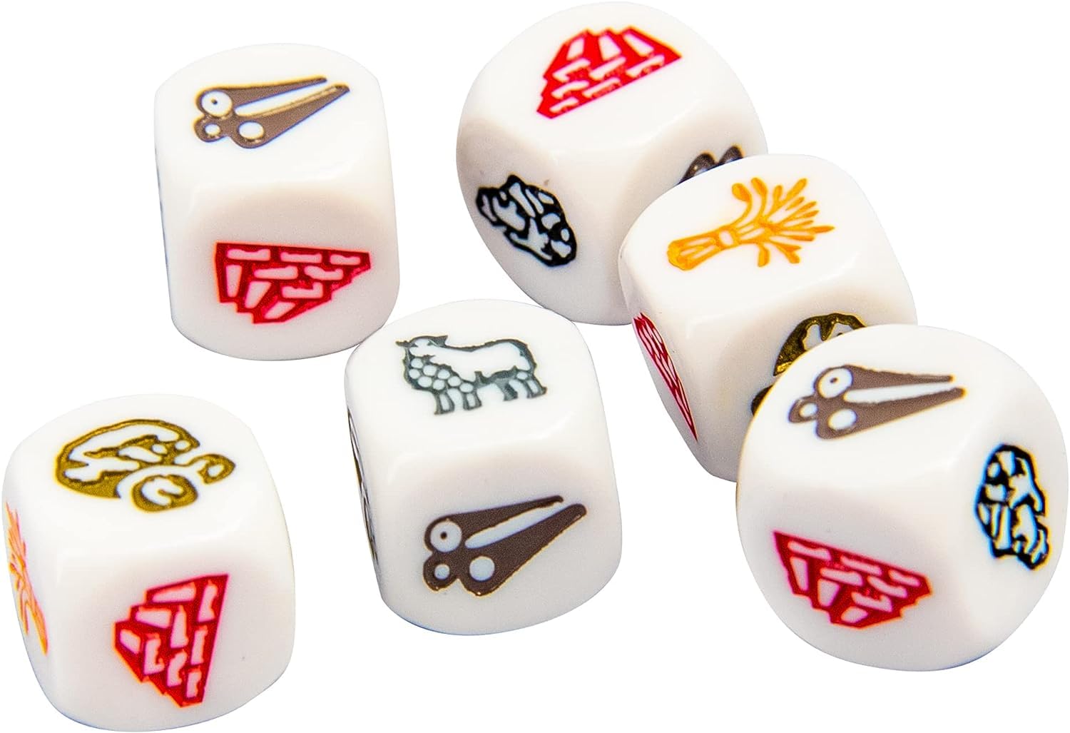 CATAN Dice Game shows 1–4 players at the table for flexible play.