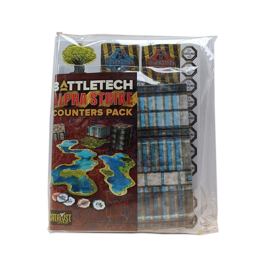 Catalyst Game Labs BattleTech Counters Pack Alpha Strike with heavy-stock reference cards for quick lookup during battles